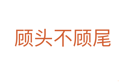 顾头不顾尾