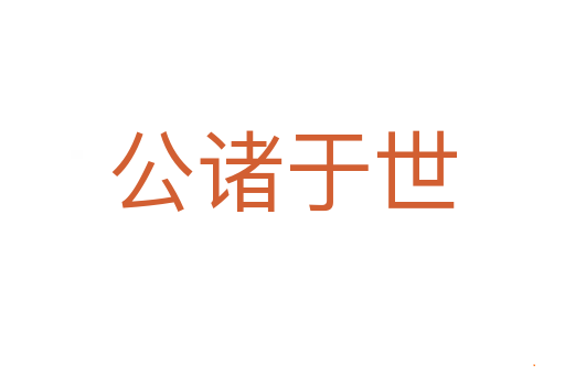 公诸于世